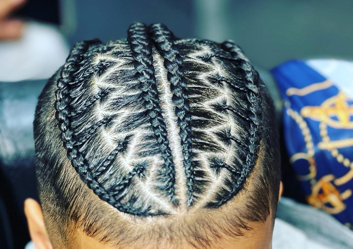 cornrow w/ design (3/5)