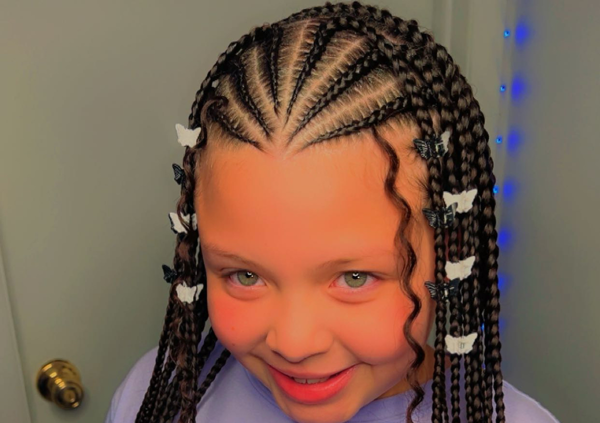 Kids Braids w/ Weave (and/or beads) (3/4)