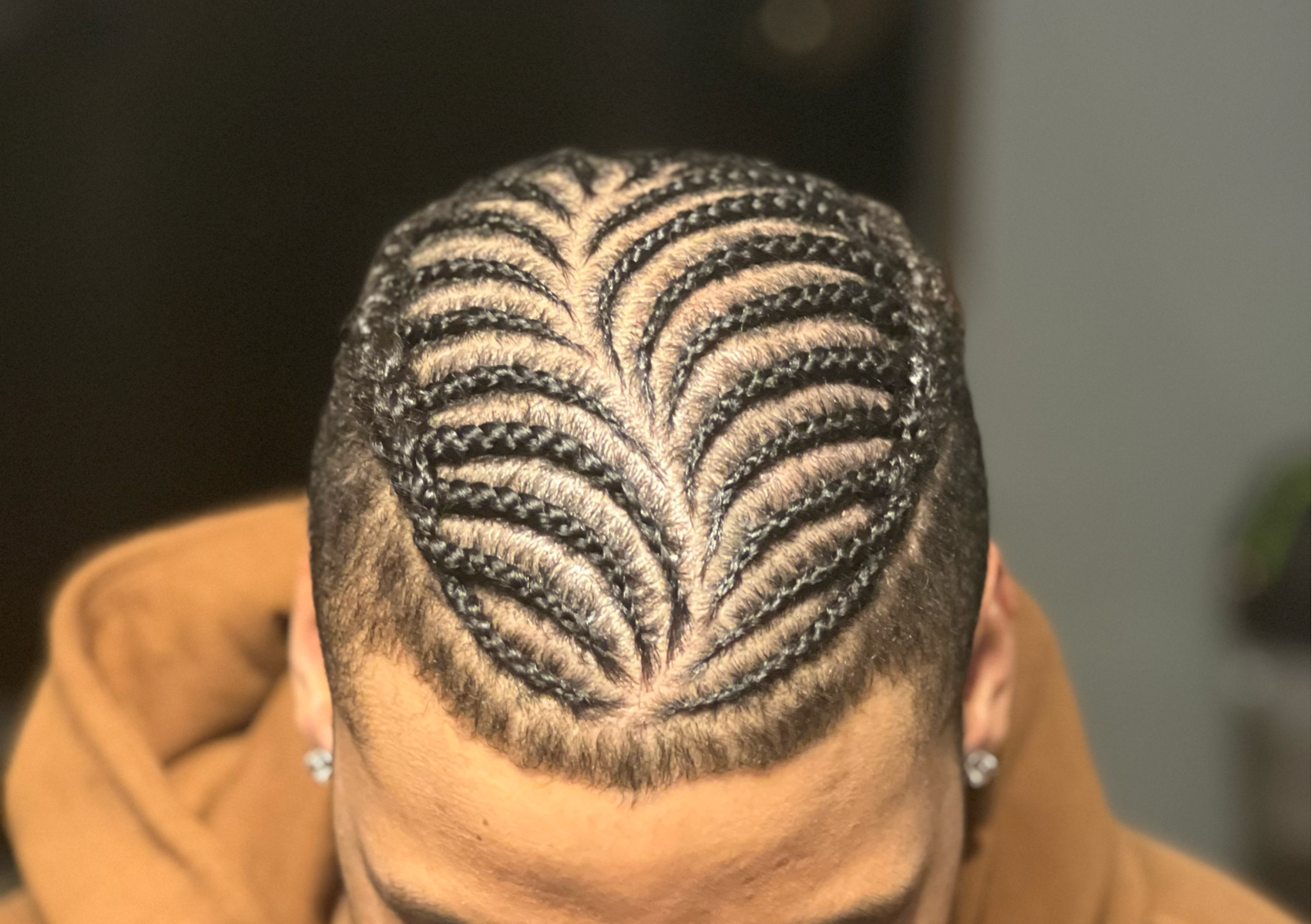 cornrow w/ design