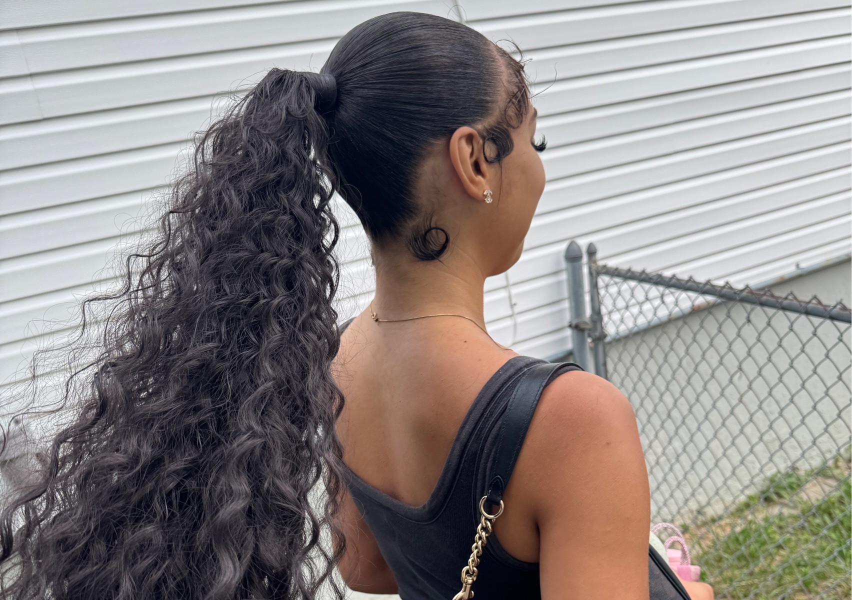 genie mid/high braid/ponytail