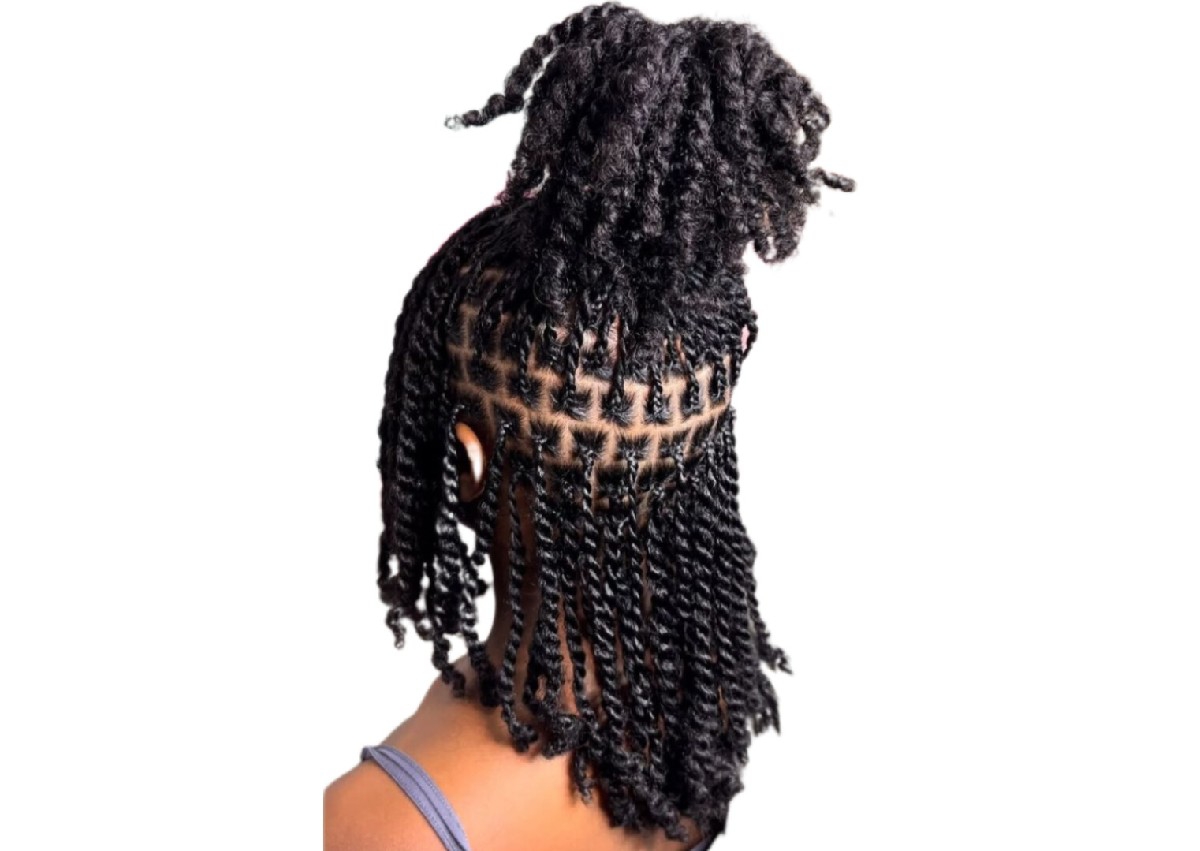 Juicy twists hairstlye