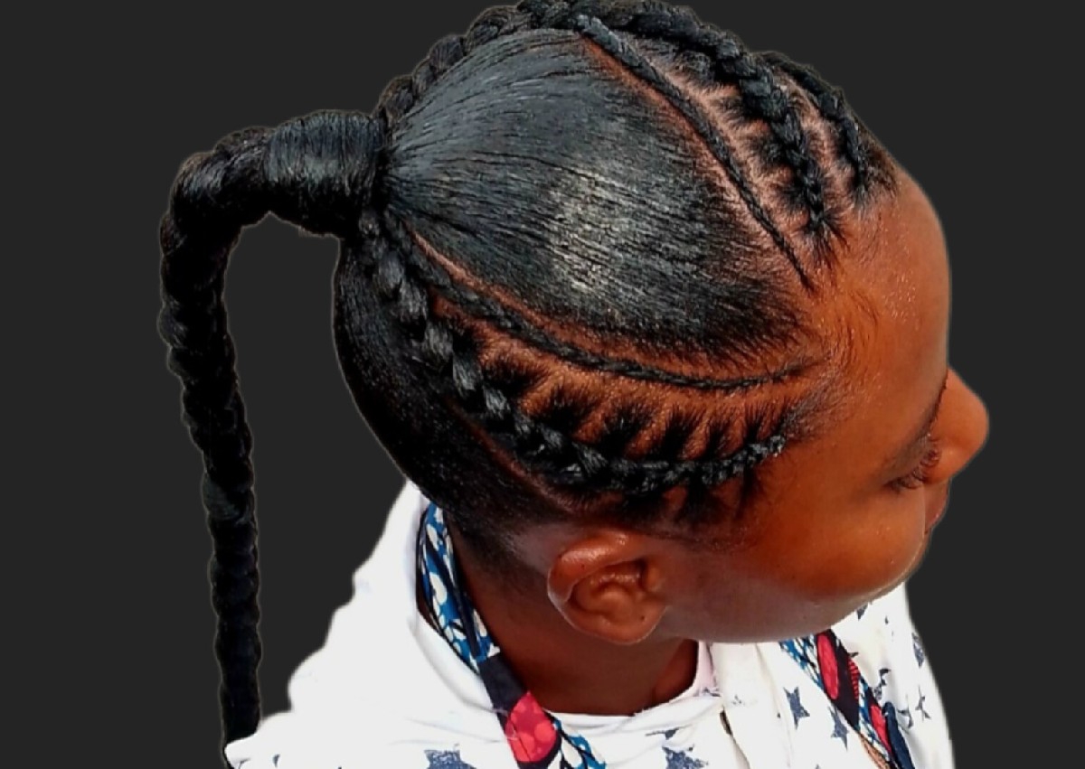 Braided sleek ponytail 