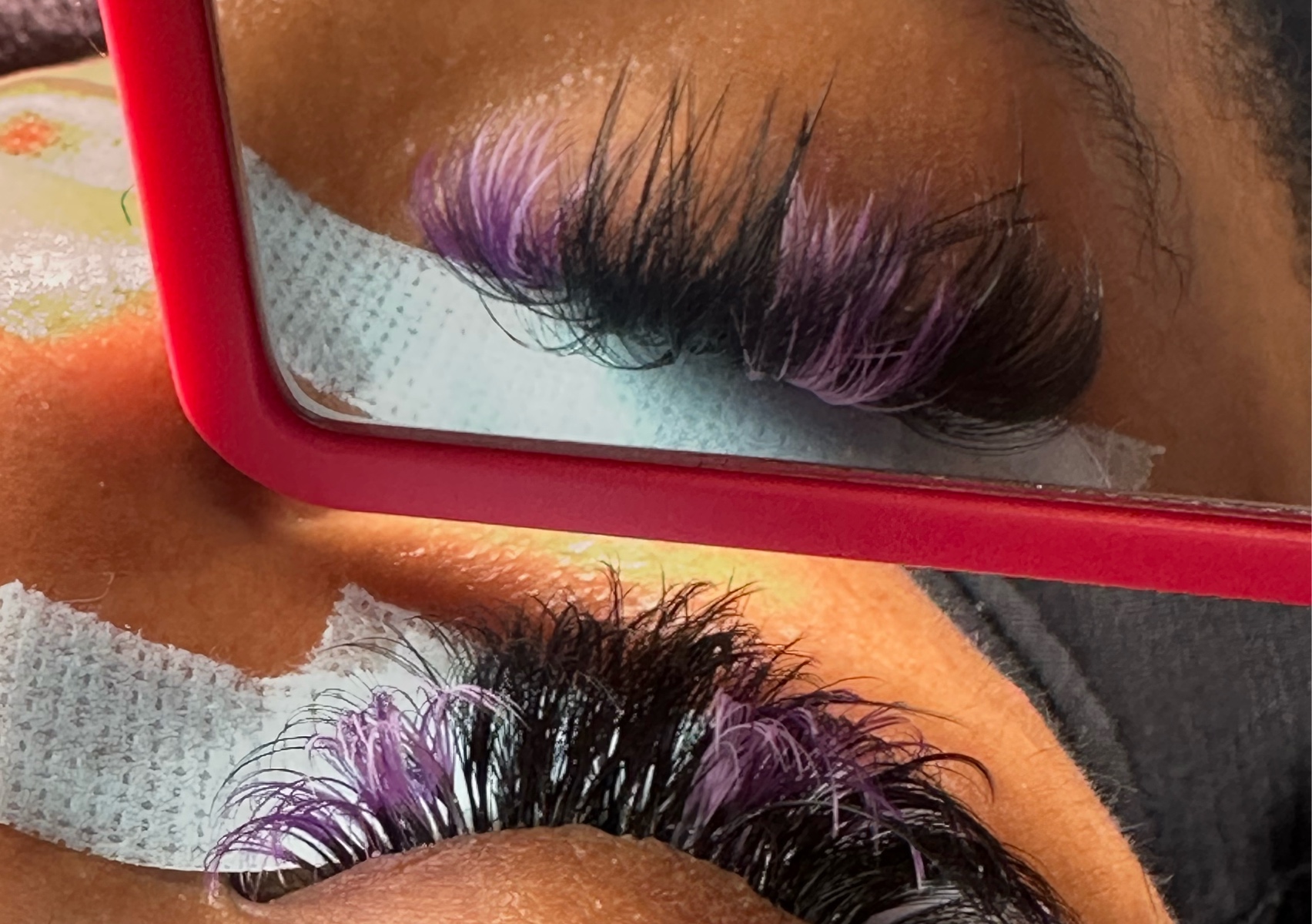 Color lashes or clusters 