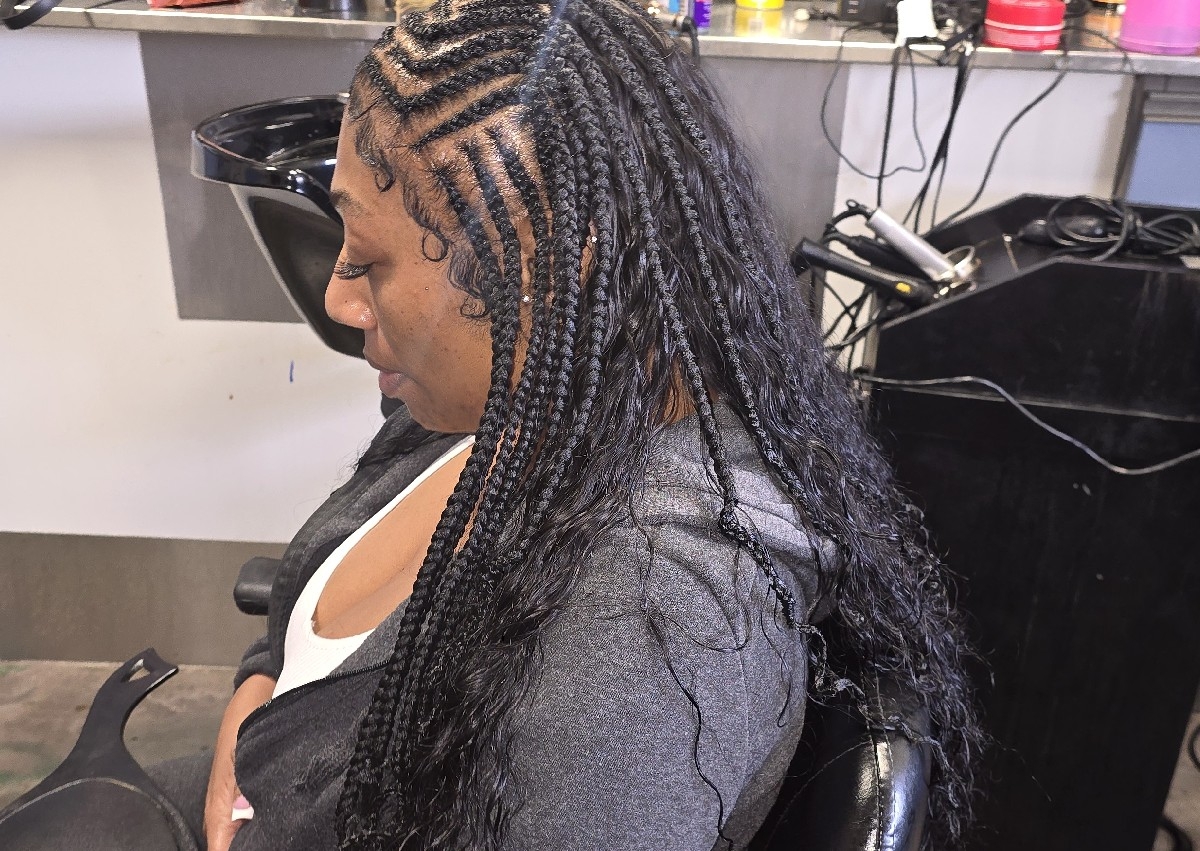 Fulani braids/w Pronto in back 