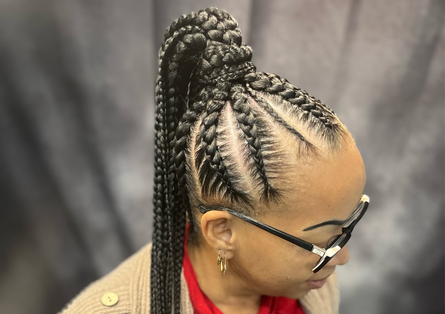 Ponytail  8-9 trenzas