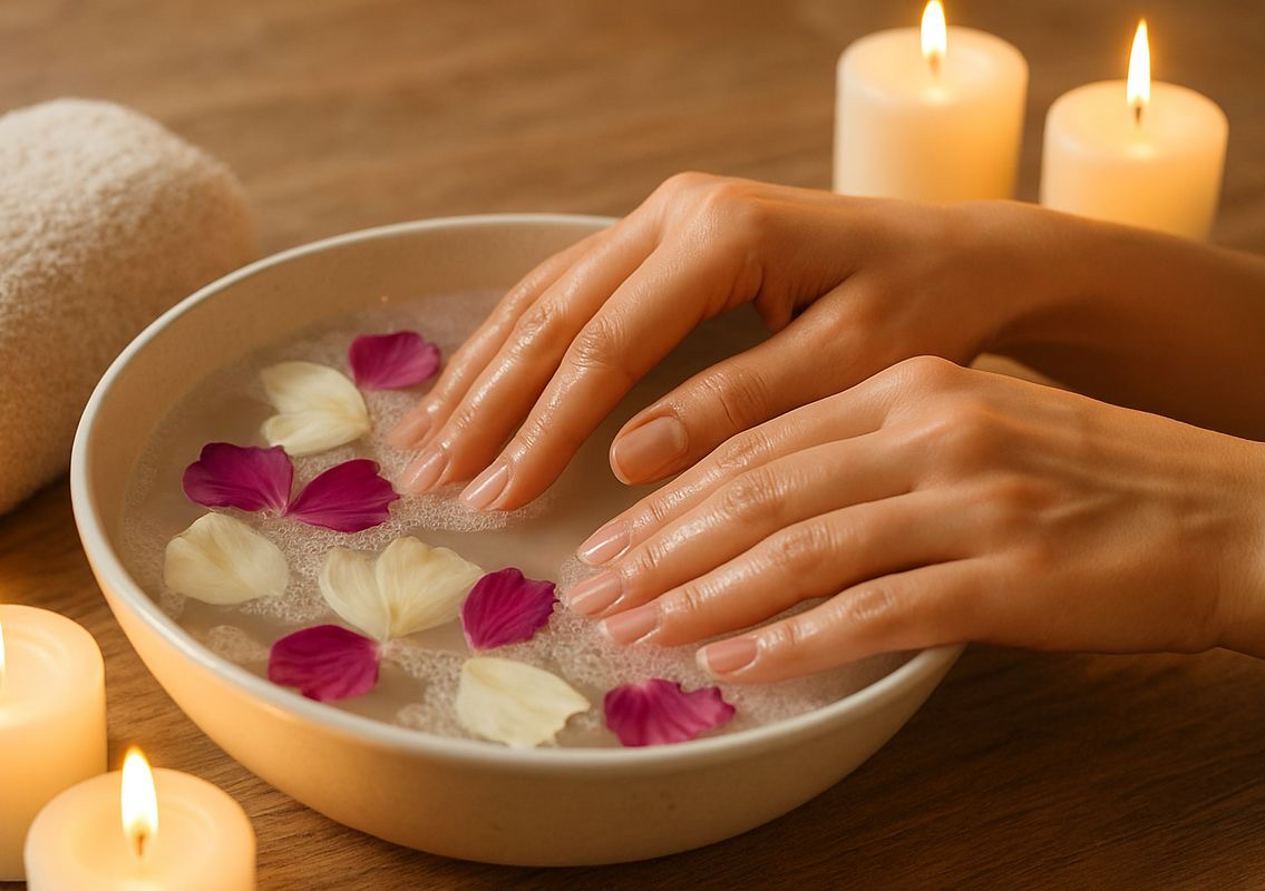 Spa de mãos com manicura