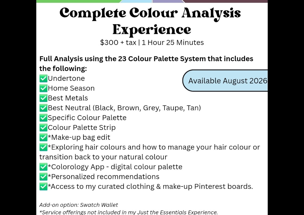 🆕Complete Colour Analysis Experience 