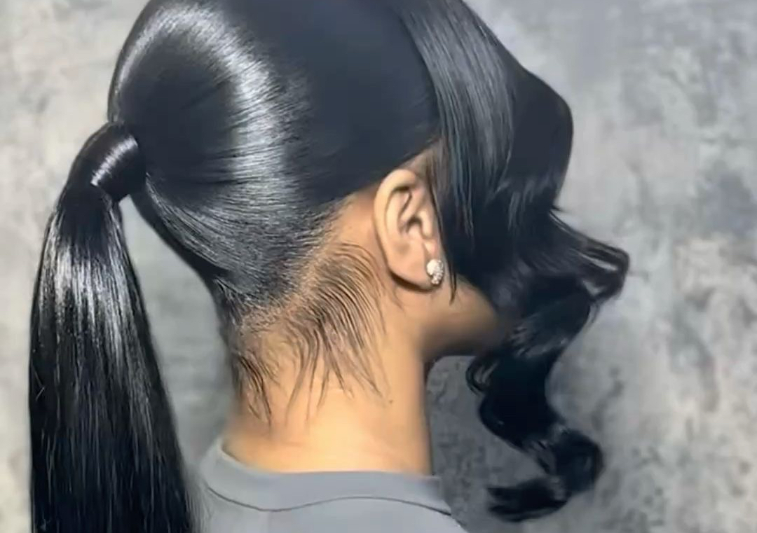 ponytail with swoop 