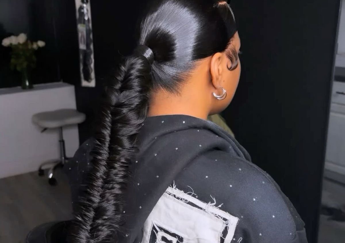 Fishtail braid ponytail