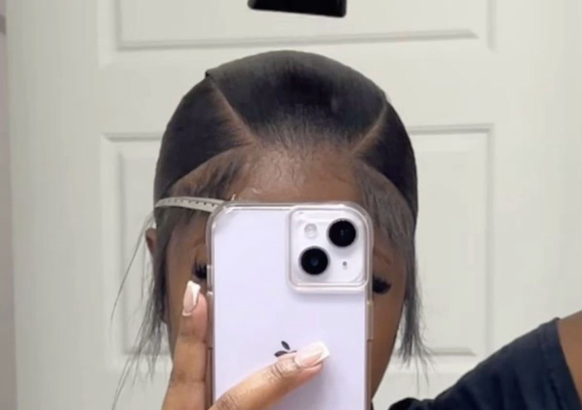 v part low ponytail 