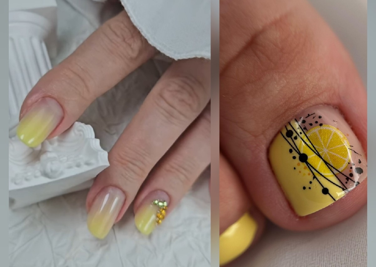 Unghii slim marime medie +pedichiura cu oja semipermanenta indiferent de model/culoare