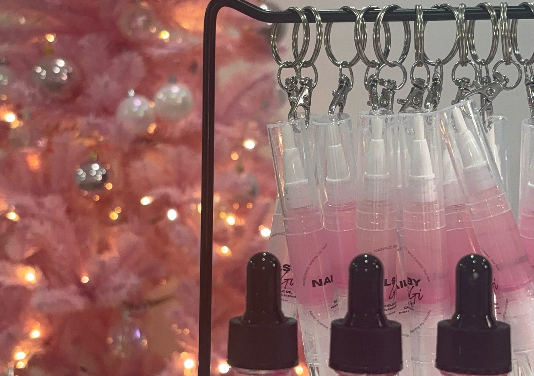 Cuticle oil keychain pens