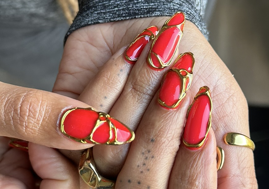 Full Set Acrylic 3D Chrome