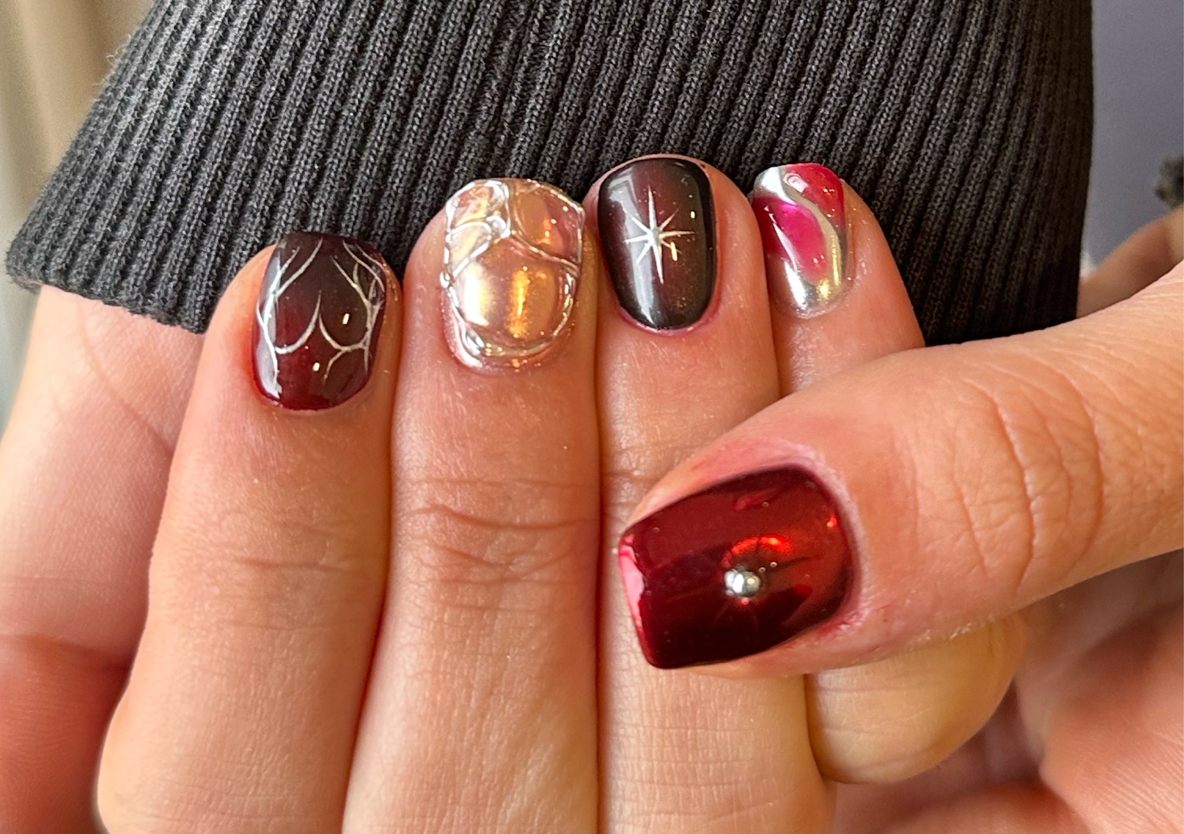 BIAB infill + super intricate design 