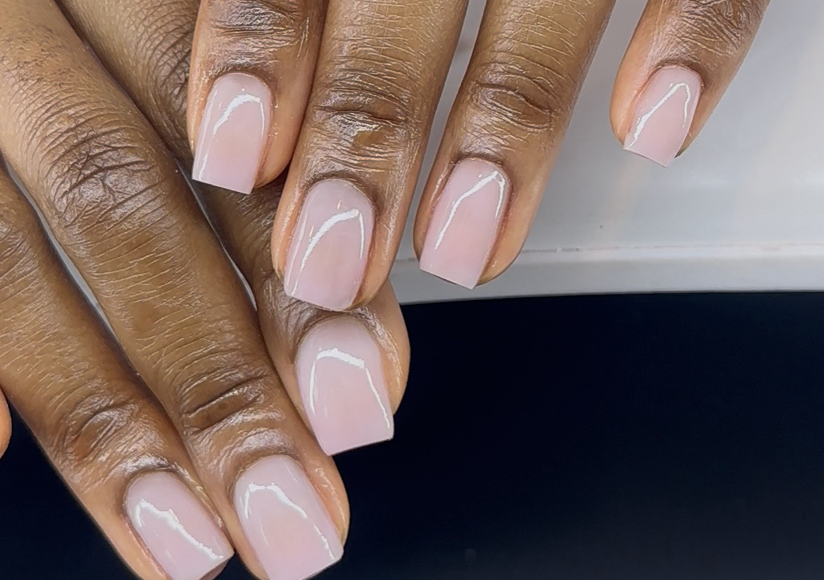 Hard Gel + No Design, Top Coat (Extensions)