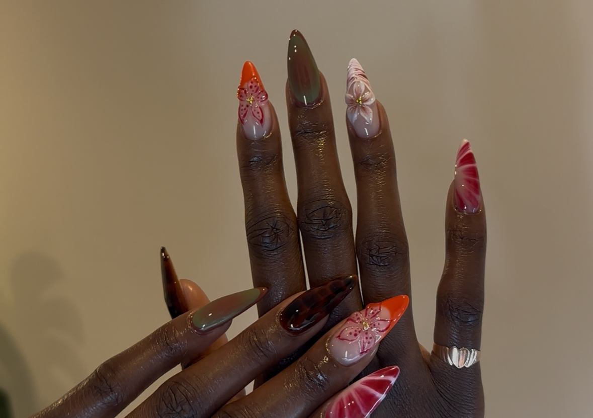 Hard Gel + Super Intricate design (Extensions)