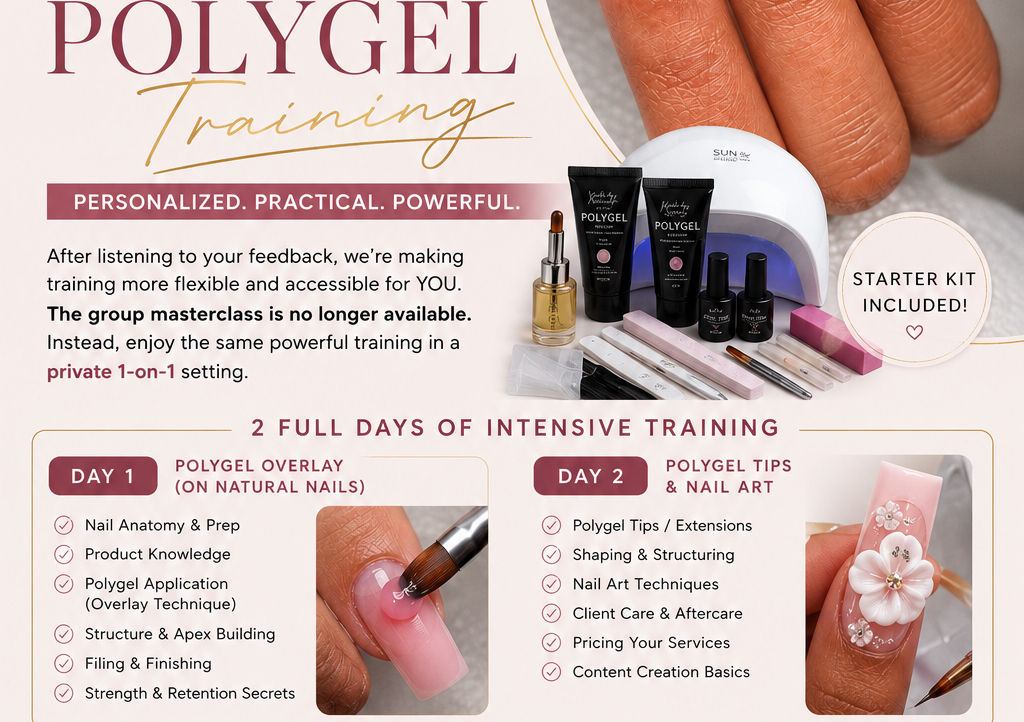 1 on 1 Polygel tutorial (2 days)