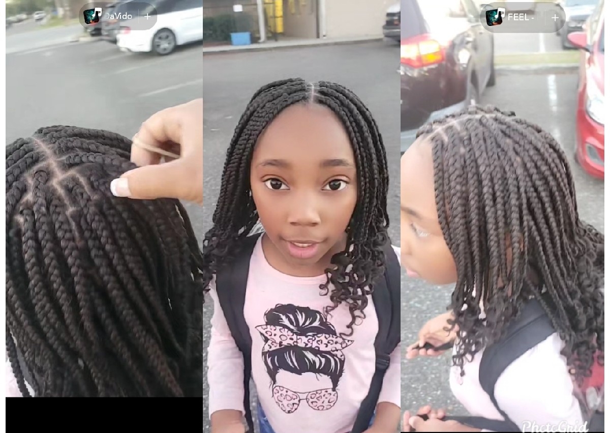 Kid plaits 11yrs old and under box or knotless 