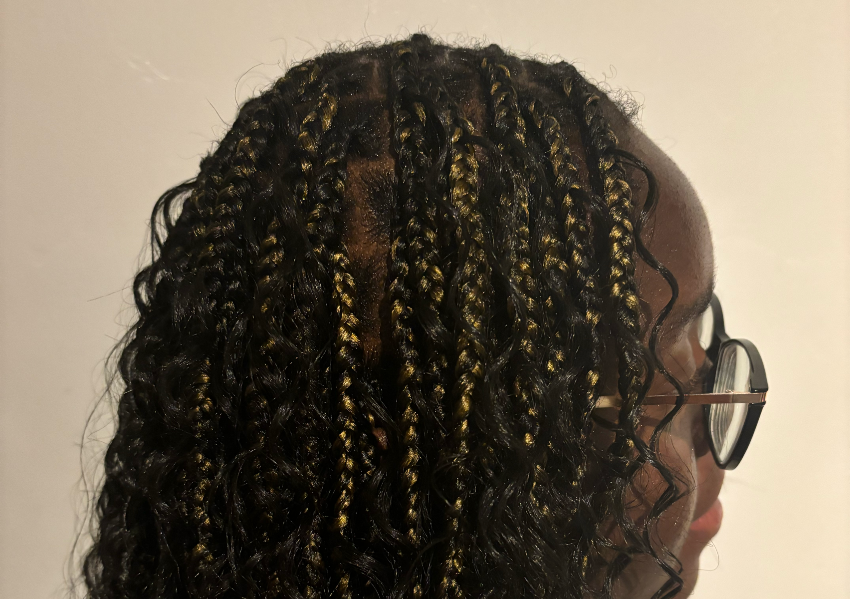Boho knotless braids