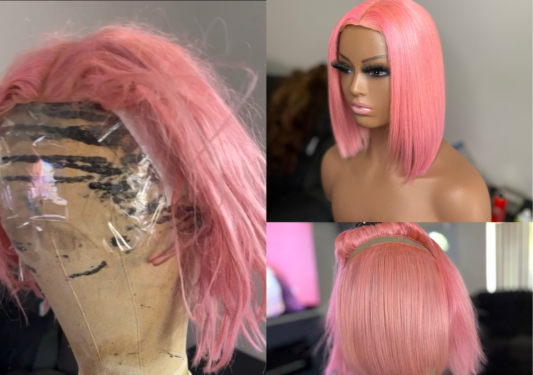 Revamp Wig (wash & curls or flat iron , crimps