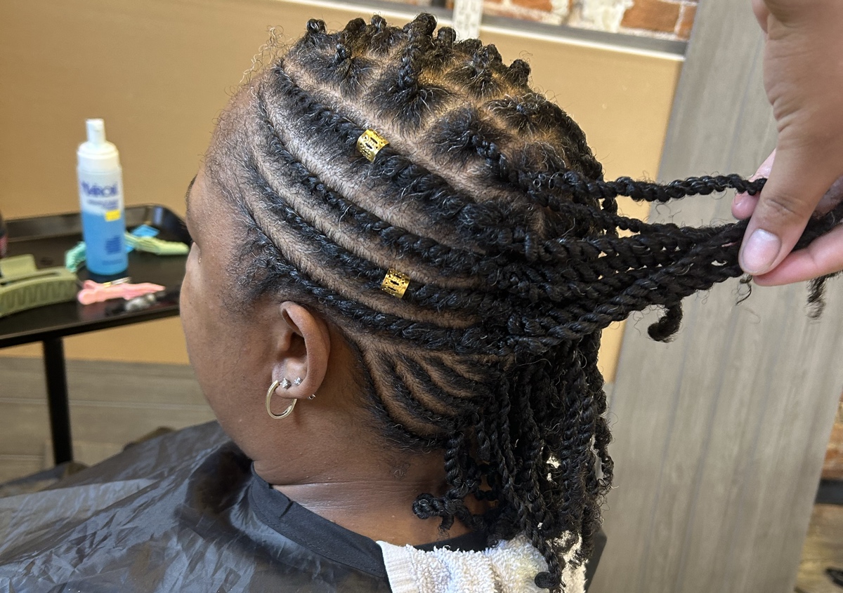 half flat twists half two stand 