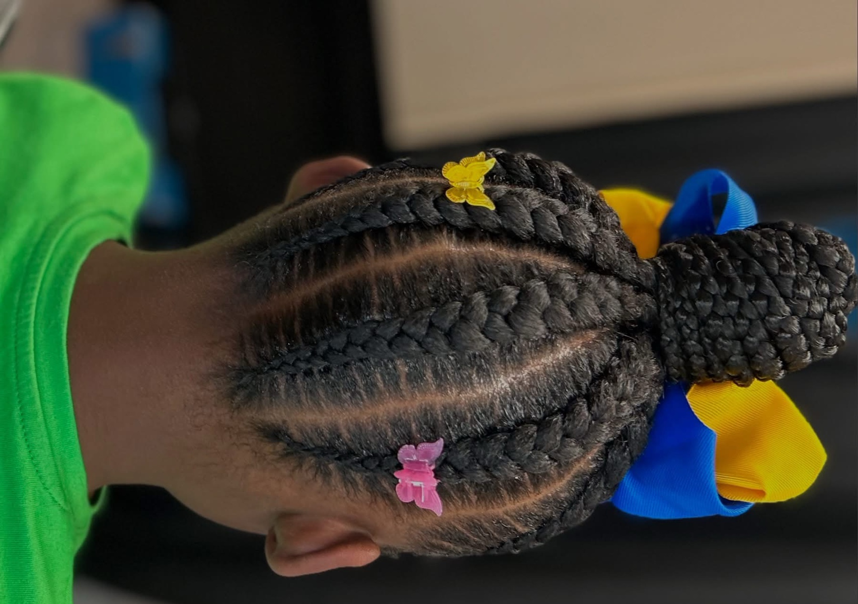 Little Girls Braided Bun/Ponytail