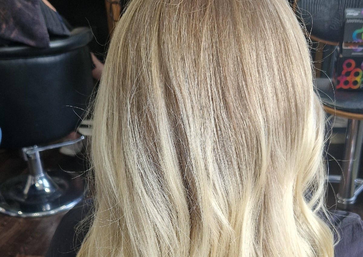 Balayage and blow dry