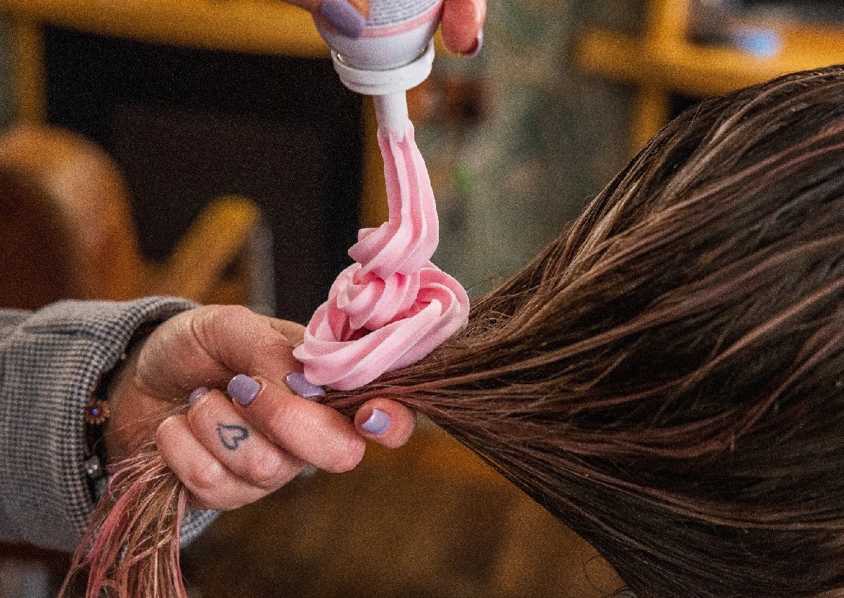 Root colour  touch up , full head highlights , cut and blow , backbar mooi hair Mask .