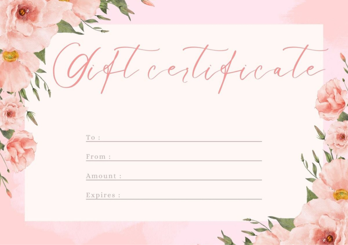GIFT CERTIFICATE 💝