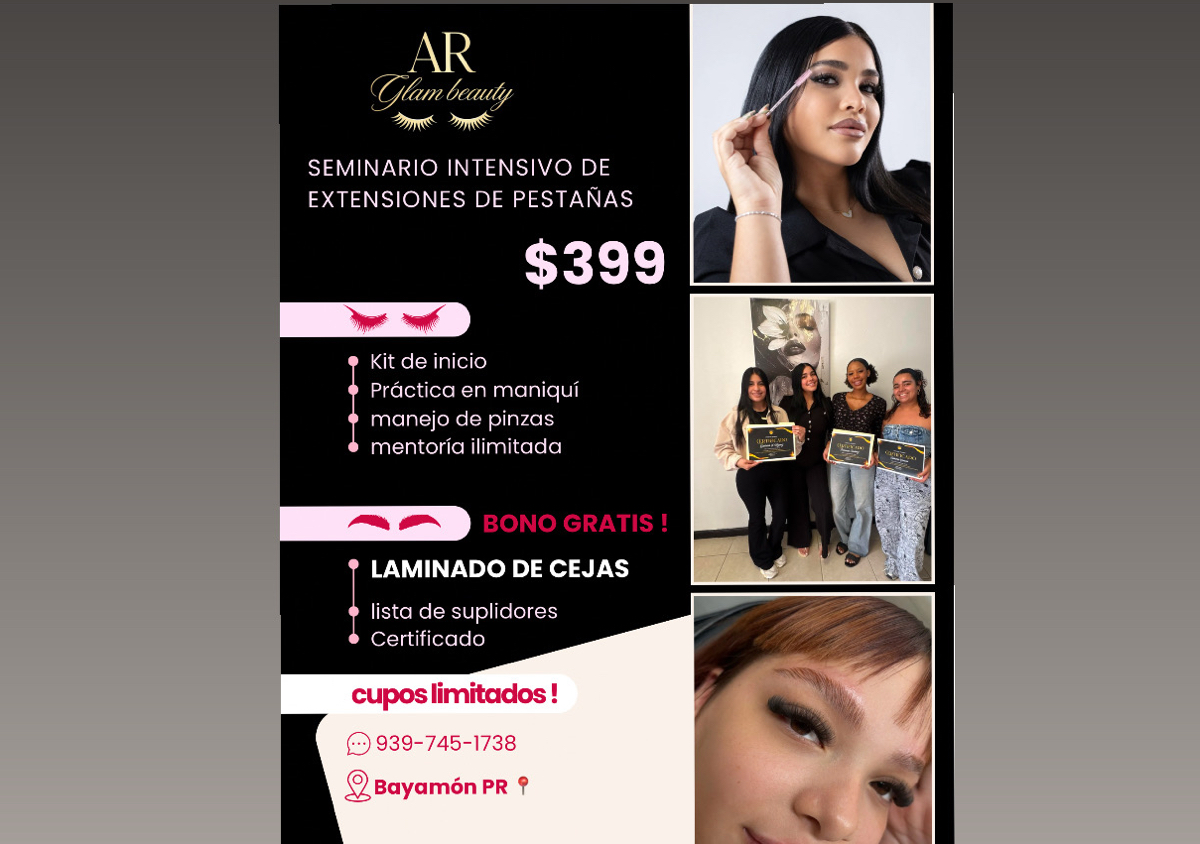 Seminario extensiones de pestañas 