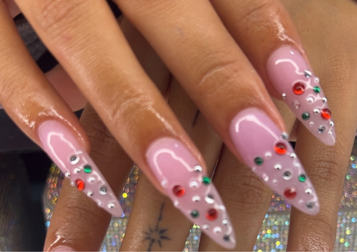 Long acrylic fill/ relleno uñas largas 