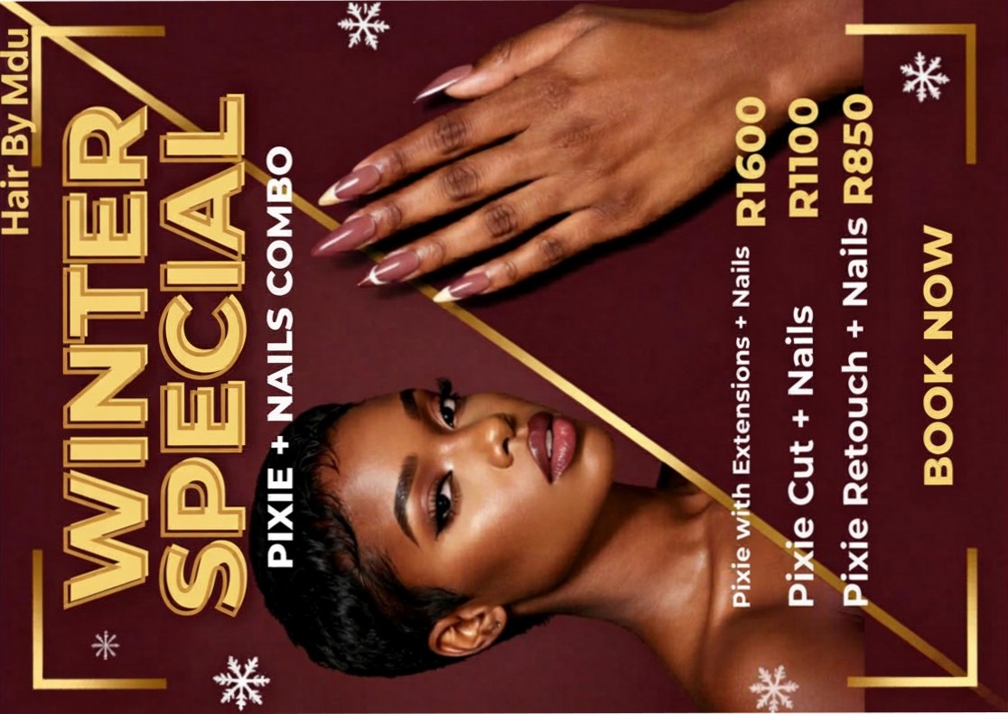 Pixie Cut (starting)+Full Set Nails Combo 