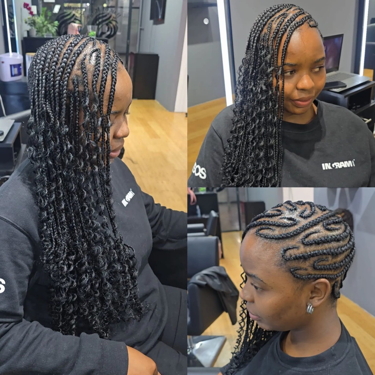 Lemonade Braids with curls