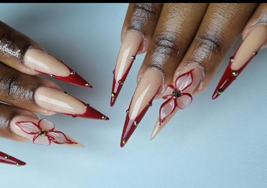 Long nails with tips