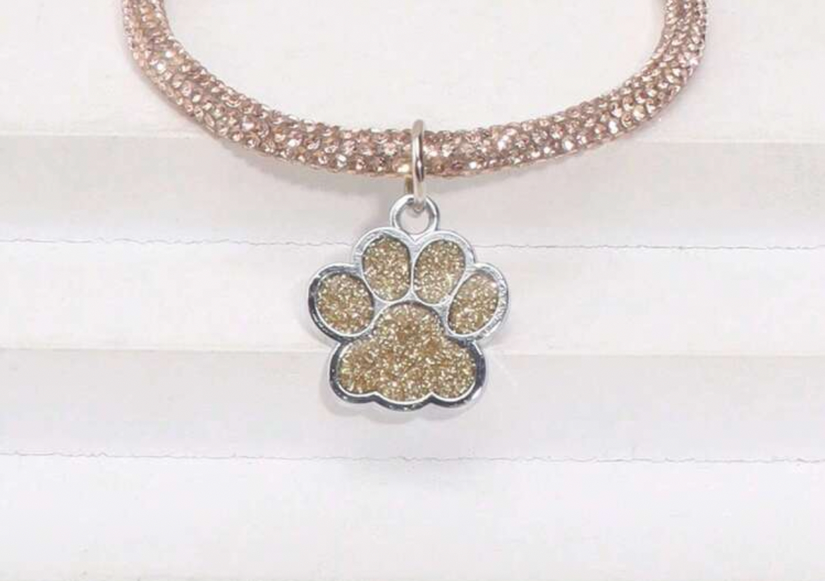 Small shimmer collar/ necklace. Adjustable. Colors vary