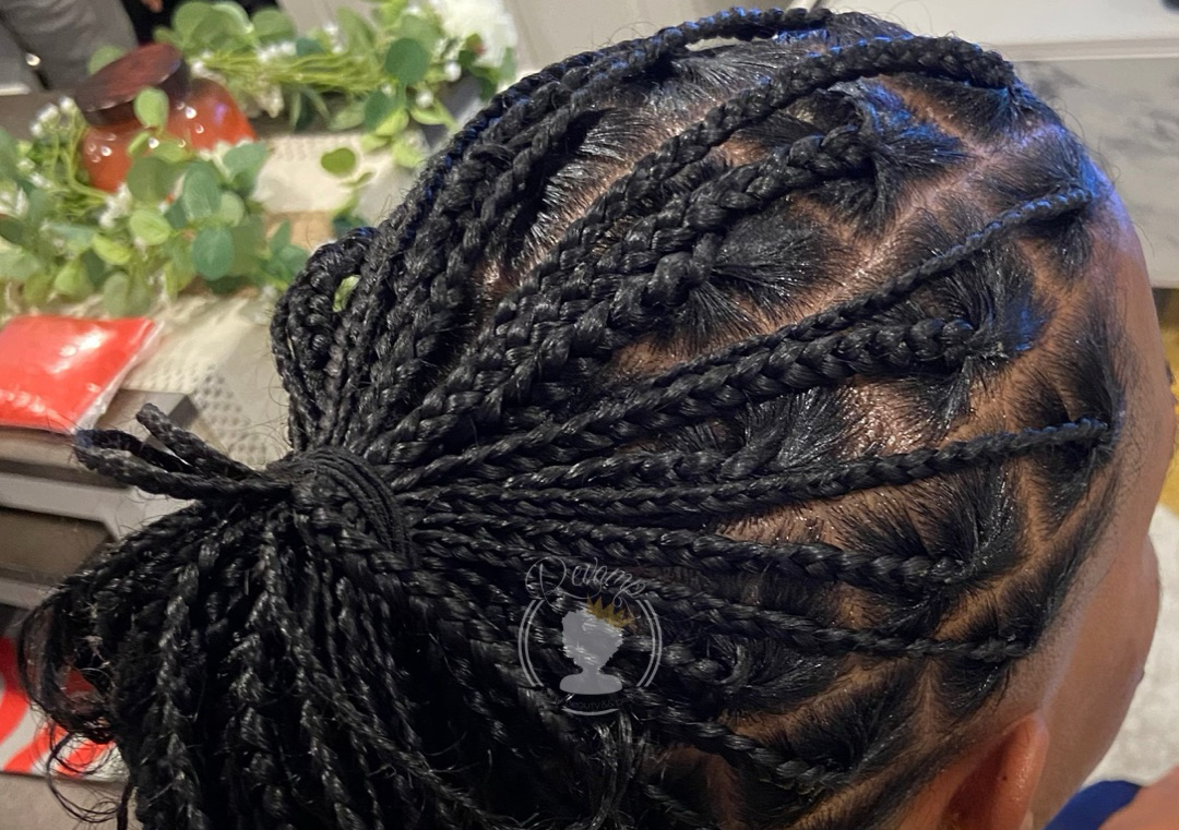 Small Box Braids ( Full head)
