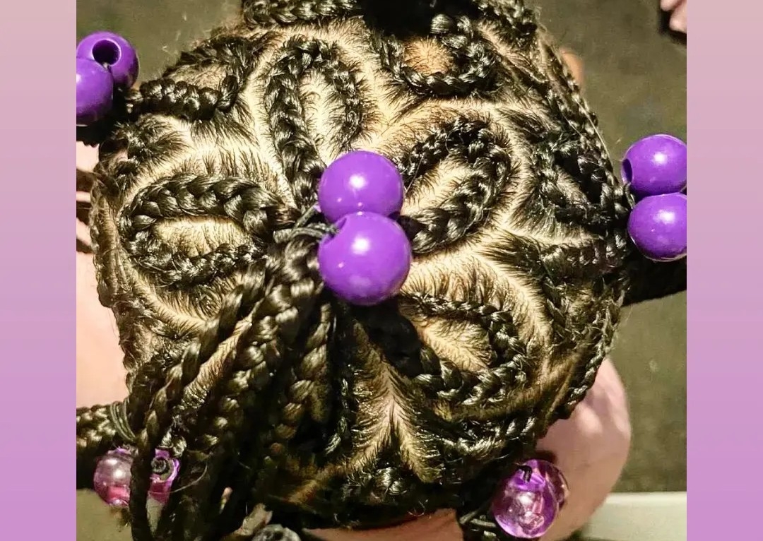 Childrens braids no shampoo hair clean and prepped to braid