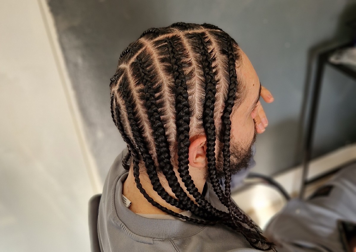 Adult Natural hair braid styles  with Shampoo