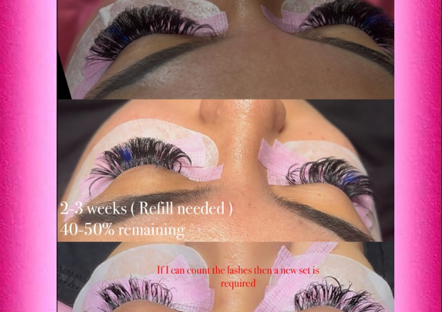 Fill * NOTHING PASS THREE weeks! (must have 60% Lashes remaining ) 