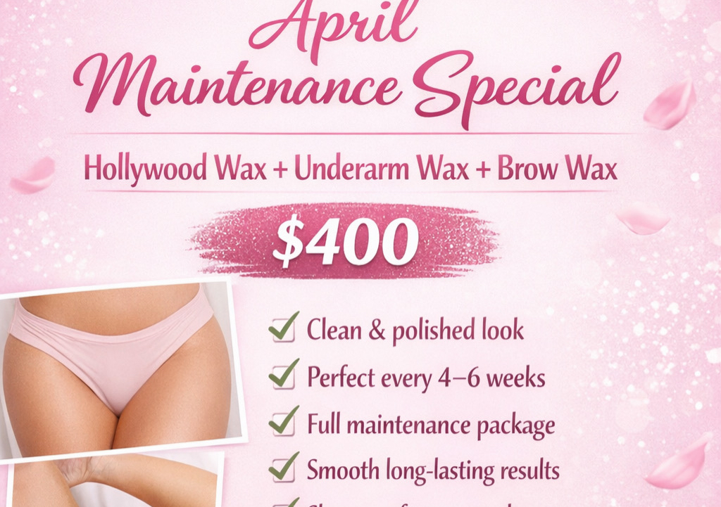 Maintenance Special / Hollywood Wax + Underarm Wax + Brow Wax