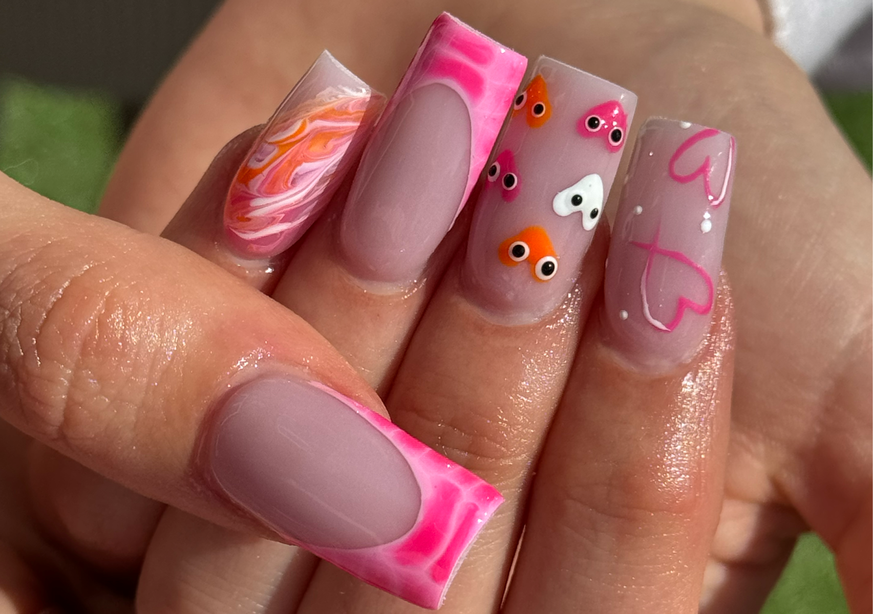 ACRYLIC SET - FULL nail design 