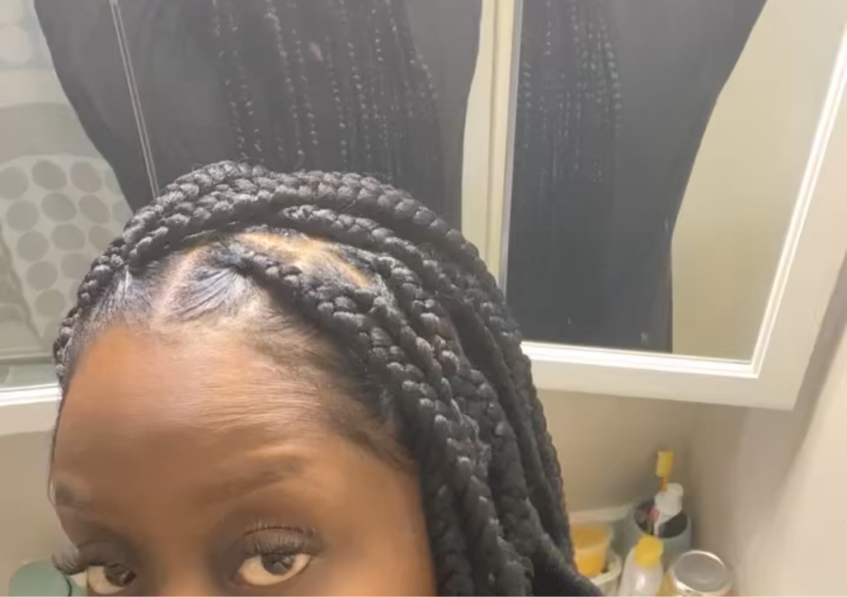 Large knotless braids