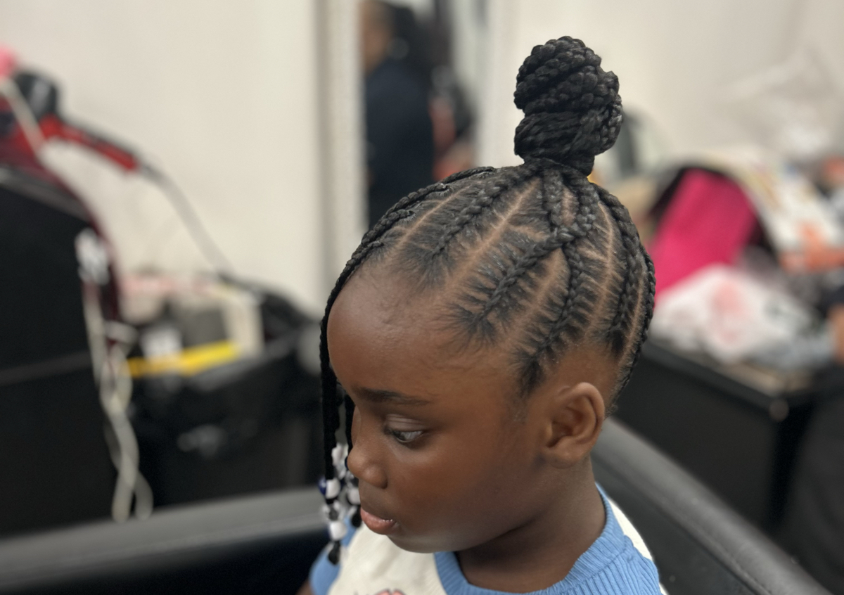 Kid styles with hair added