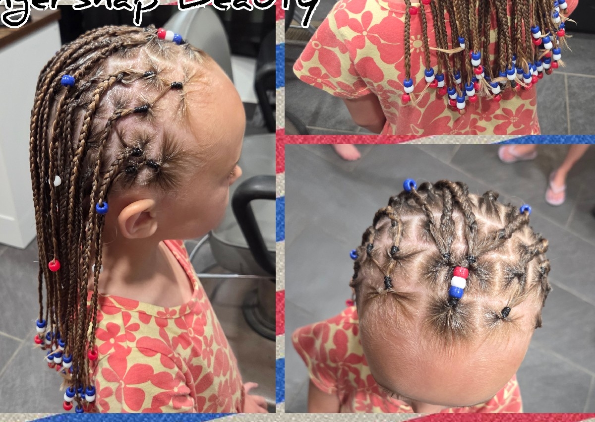 Kids braids w/ beads