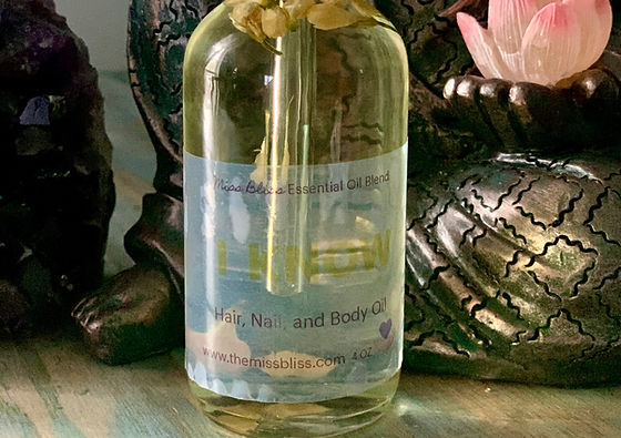 I Know  Body Oil for the Crown Chakra