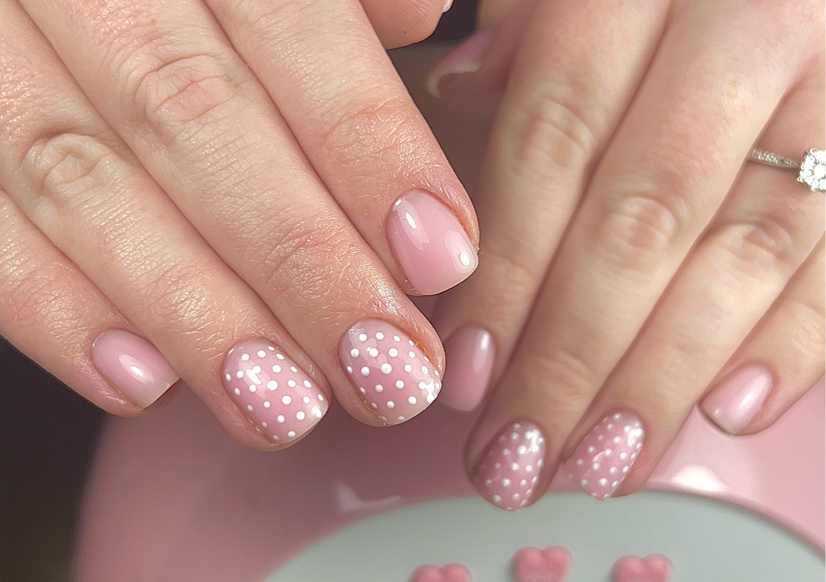 Gel Manicure with Minimal Nail Art