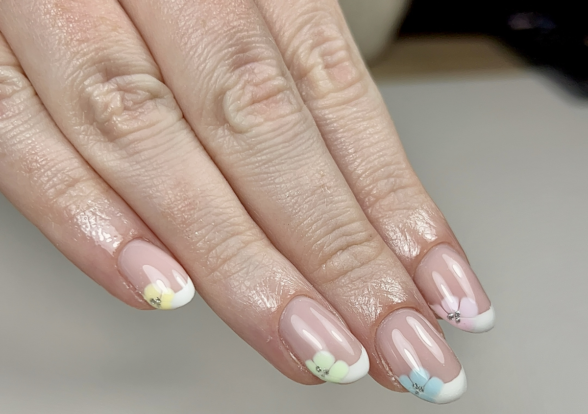 Builder Gel Overlay with Detailed Nail Art