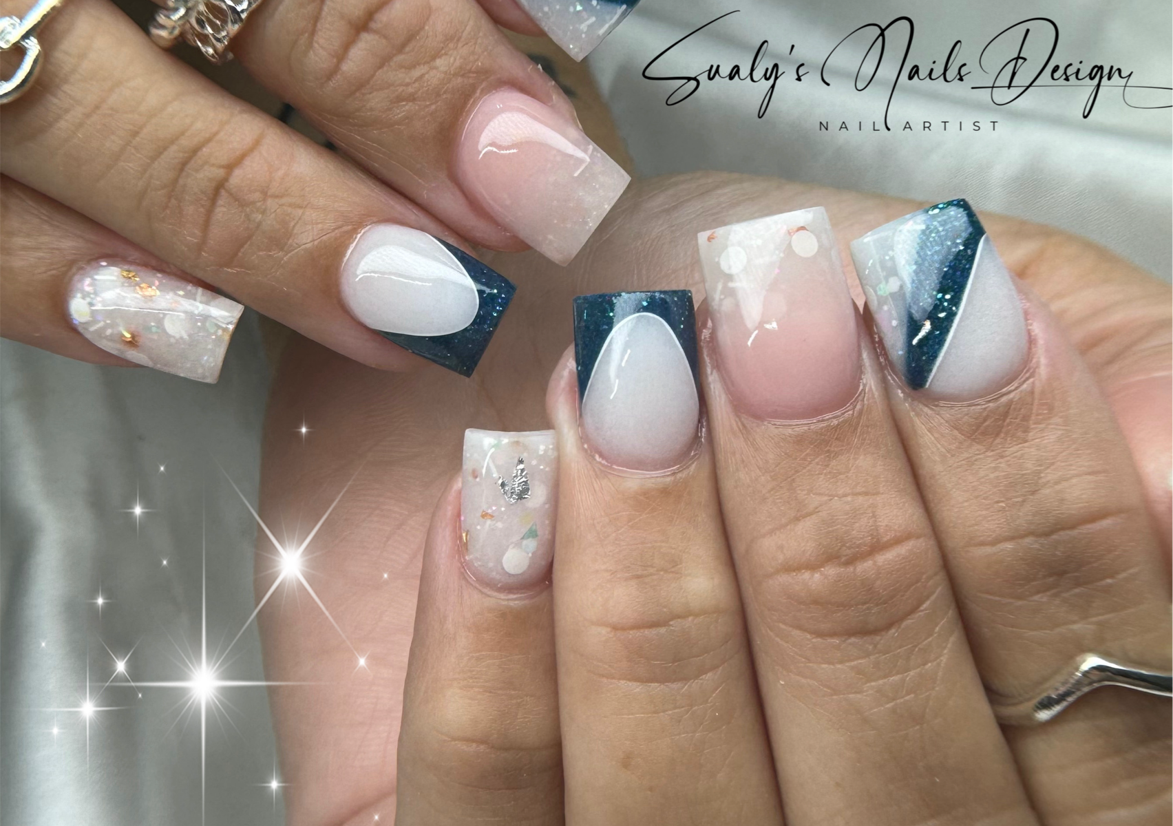 Uñas cortas diferentes colores y diseños (short nail diferent colors &desing)  