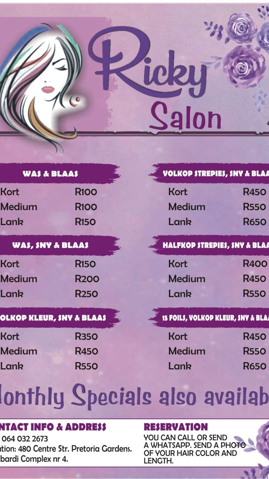 Ricky's Salon Book Your Appointment Online Now