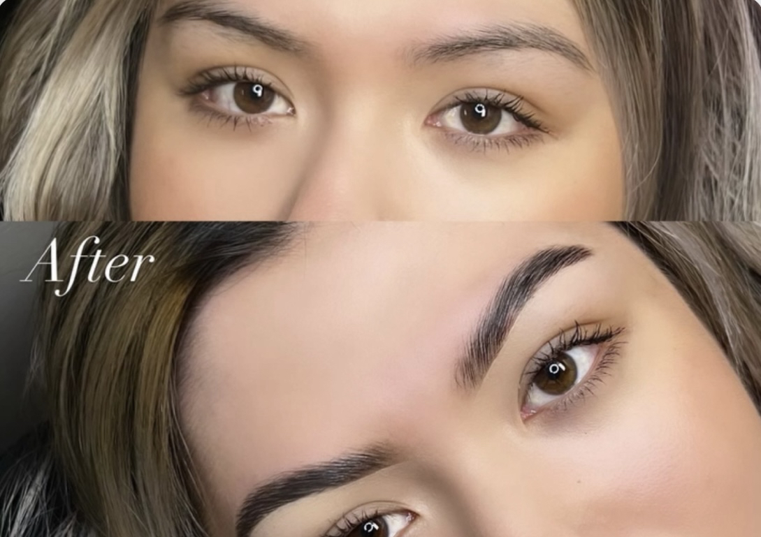 Brow Lamination with tint